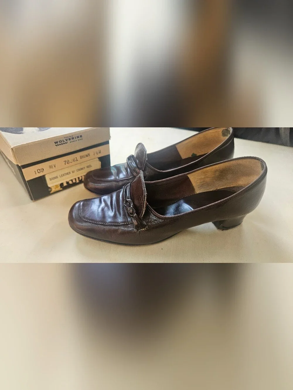 Hush Puppies Men's Dark Brown Leather Slip-On Loafers